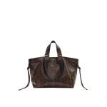 Isabel Marant Wardy Bag in Python-Effect Leather, Mocha | Women | Coveti