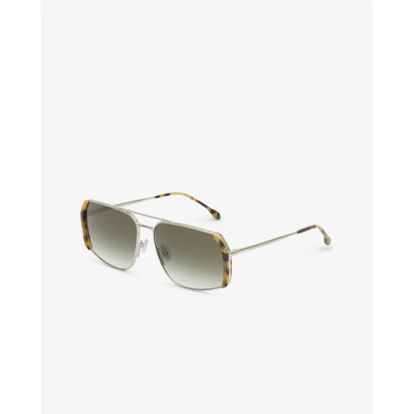 Isabel Marant Willo Sunglasses in Yellow Havana Pale and Green Shade | Sunglasses | Coveti