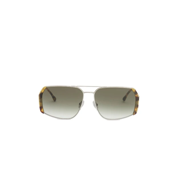 Willo Sunglasses in Yellow Havana Pale and Green Shade