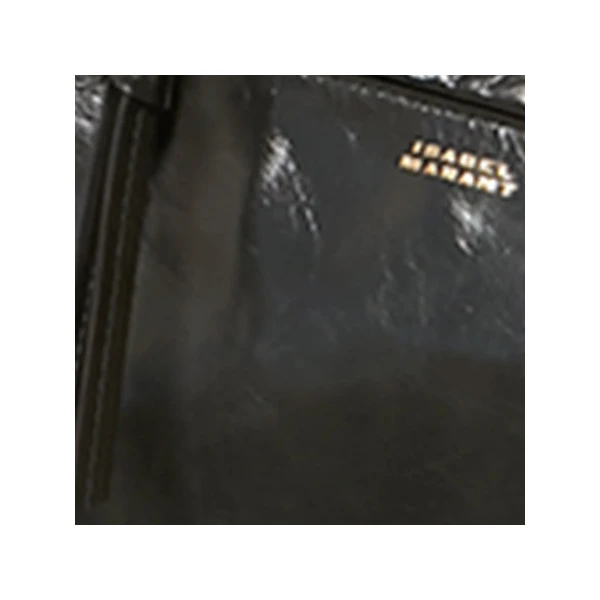 Isabel Marant Winna Duo Leather Bag in Black | Shoulder & Crossbody Bags | Coveti