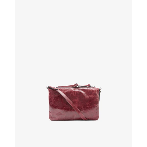 Isabel Marant Winna Leather Shoulder Bag in Burgundy | Shoulder & Crossbody Bags | Coveti