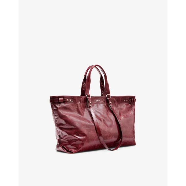 Isabel Marant Winna Tote Bag in Burgundy | Totes & Top-Handle Bags | Coveti