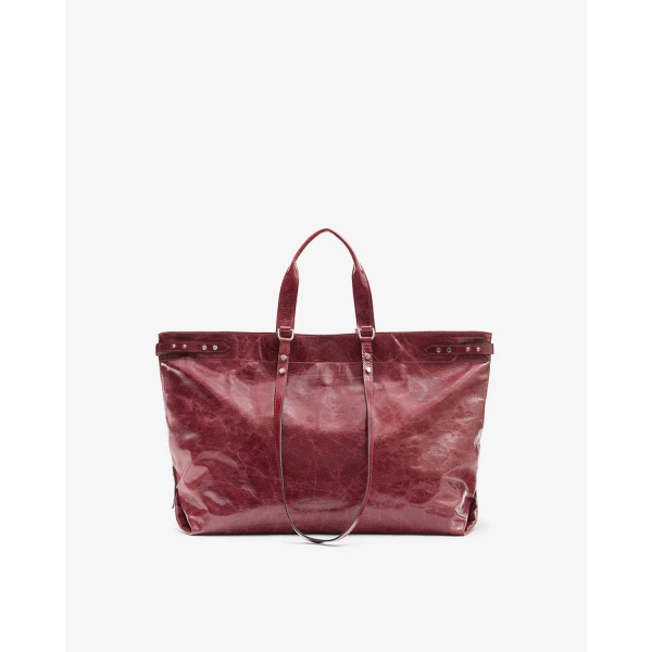 Isabel Marant Winna Tote Bag in Burgundy | Totes & Top-Handle Bags | Coveti