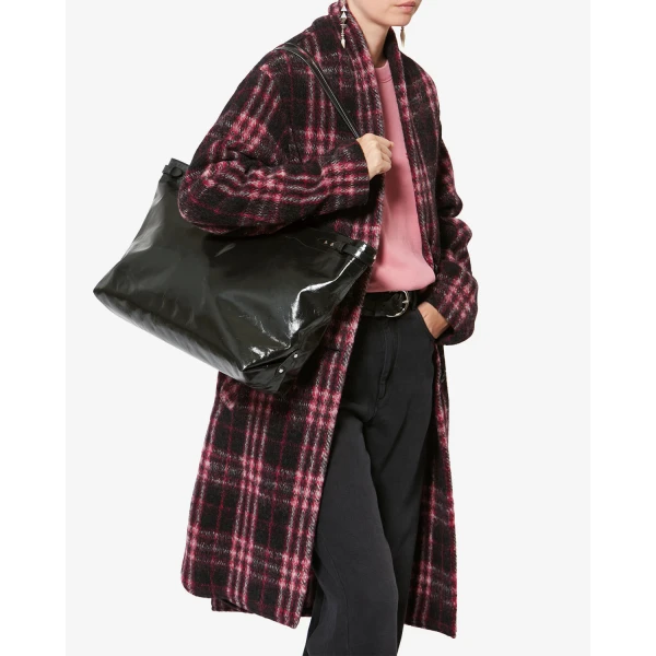 Isabel Marant Winna Tote Bag in Leather, Black | Totes & Top-Handle Bags | Coveti