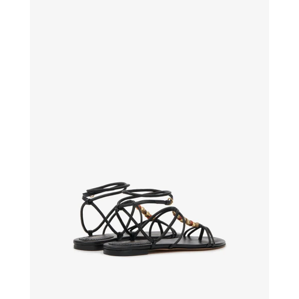 Isabel Marant Yctoria Sandals in Black | Sandals | Coveti