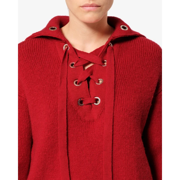 Isabel Marant Ydalia Wool Sweater in Red | Sweaters | Coveti