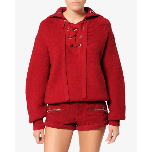 Isabel Marant Ydalia Wool Sweater in Red | Sweaters | Coveti