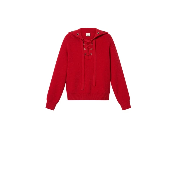 Ydalia Wool Sweater in Red