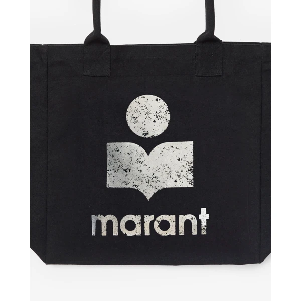 Isabel Marant Yenky Tote Bag in Black and Ecru | Totes & Top-Handle Bags | Coveti