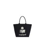 Isabel Marant Yenky Tote Bag in Black and Ecru | Women | Coveti