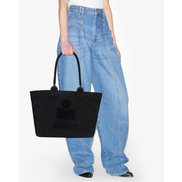Isabel Marant Yenky Zipped Bag in Black | Totes & Top-Handle Bags | Coveti