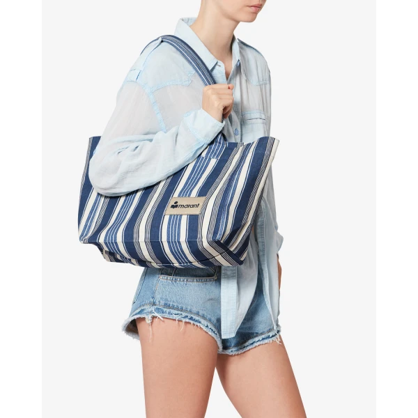 Isabel Marant Yenky Zipped Tote Bag in Blue | Totes & Top-Handle Bags | Coveti