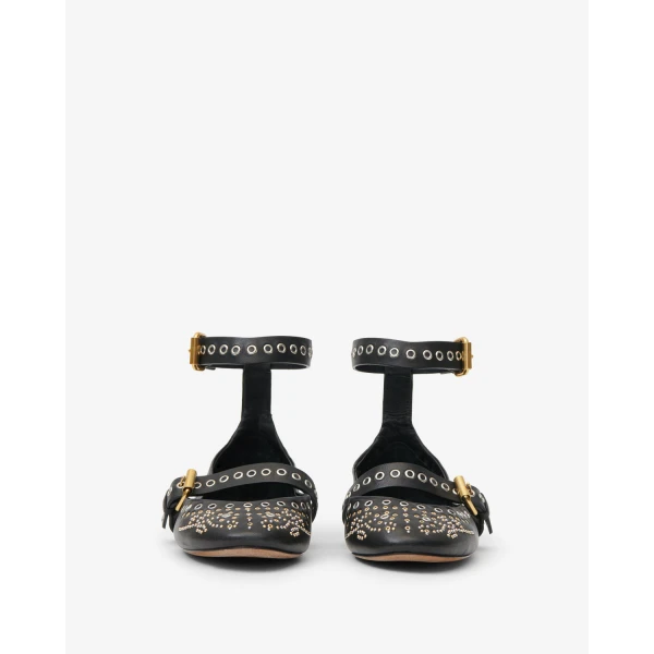 Isabel Marant Ylza Ballet Flats in Black | Flats | Coveti