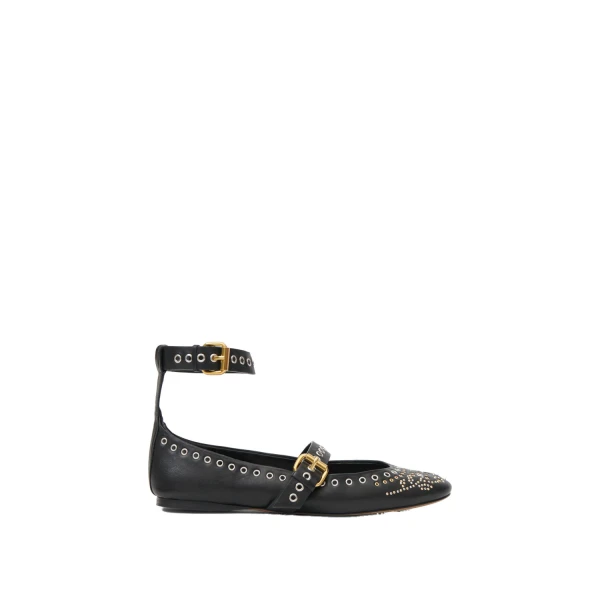 Isabel Marant Ylza Ballet Flats in Black | Women | Coveti