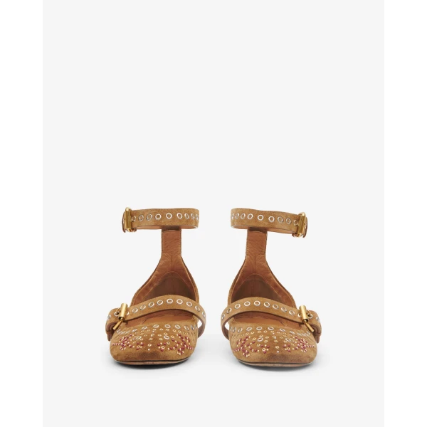 Isabel Marant Ylza Ballet Flats in Cognac | Flats | Coveti