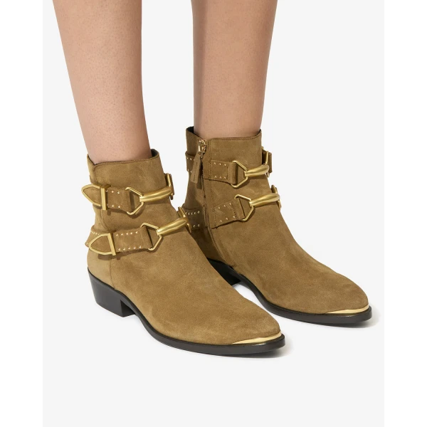 Isabel Marant Zalya Boots in Taupe | Boots | Coveti