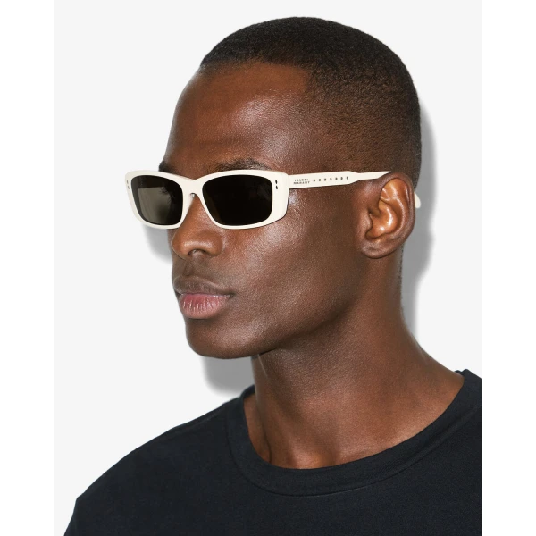 Isabel Marant Zaria Sunglasses in Beige and Grey | Sunglasses | Coveti