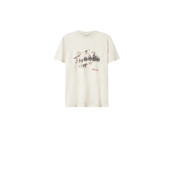 Zewel Festive Mountain T-Shirt in Ecru