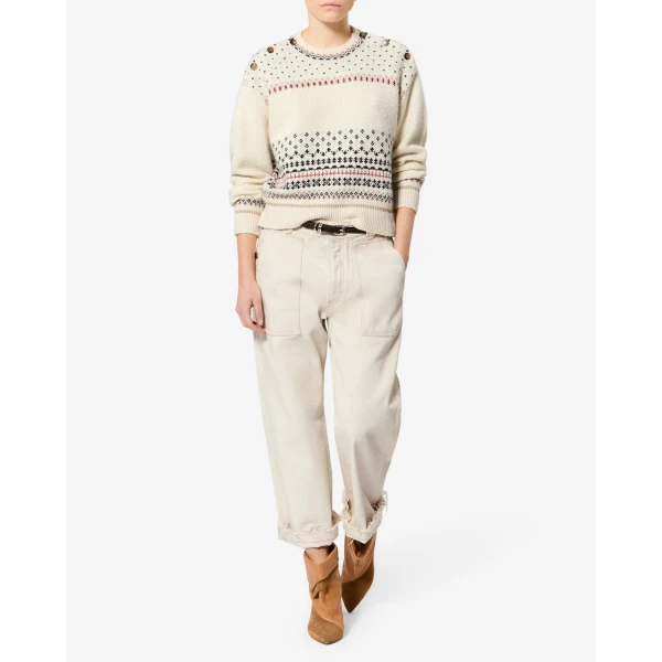 Isabel Marant Zury Sweater in Ecru | Sweaters | Coveti