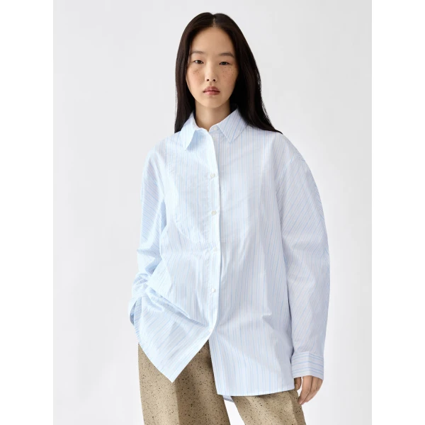 stripe logo light blue and white Jacquemus top