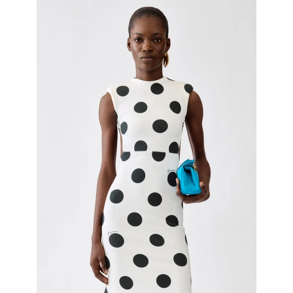 print dots logo white and black Jacquemus dress