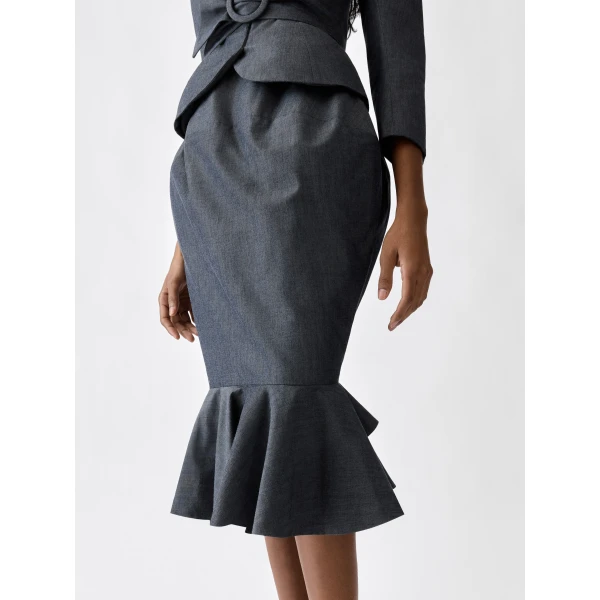 dark grey Jacquemus skirt