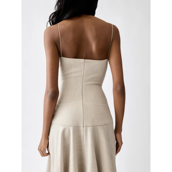 beige dress