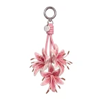 JW PEI 3D Embroidered Lily Bag Charm in Blush Pink | Bag Charms | Coveti