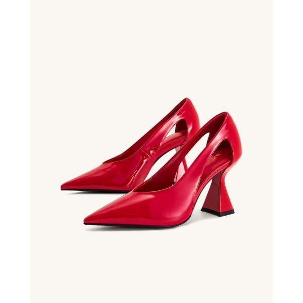 JW PEI Alessia High Heel Pumps in Red | Heels | Coveti