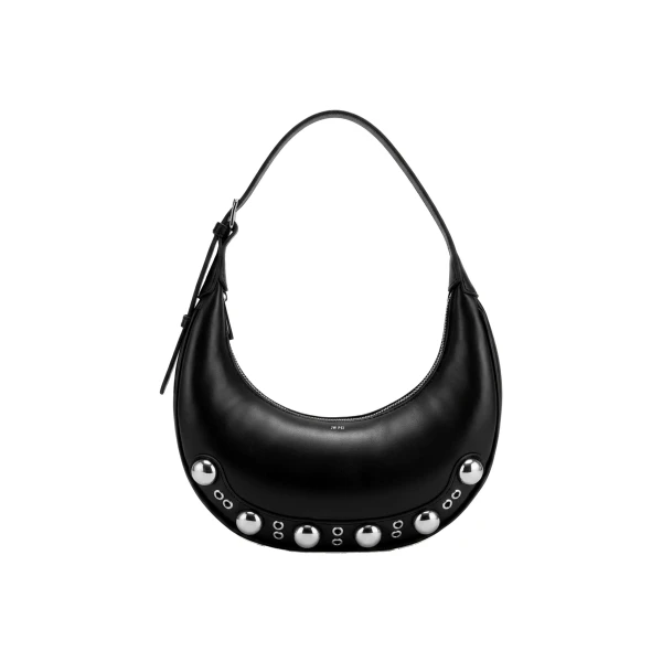 JW PEI Althea Studded Hobo Bag in Black | Shoulder & Crossbody Bags | Coveti
