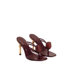 JW PEI Amara 3D Tulip Heeled Sandals in Burgundy | Sandals | Coveti