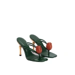 JW PEI Amara 3D Tulip Heeled Sandals in Emerald Green | Sandals | Coveti