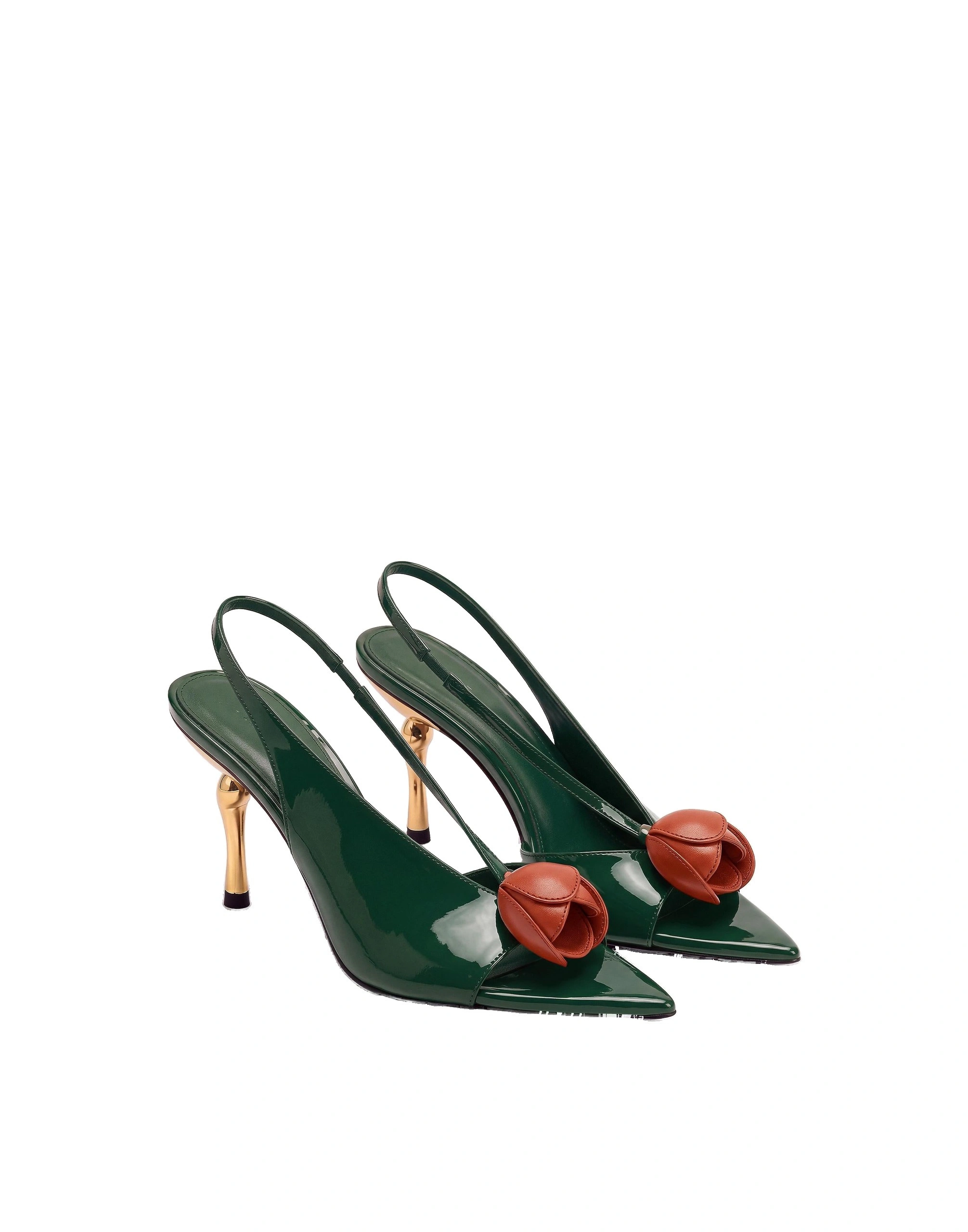 JW PEI Amara 3D Tulip Slingback Heels in Emerald Green JW PEI Amara 3D Tulip Slingback Heels in Emerald Green | Heels | Coveti