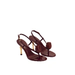 JW PEI Amara 3D Tulip Toe-Post Heels in Burgundy | Heels | Coveti