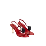JW PEI Amara 3D Tulip Toe-Post Heels in Red | Heels | Coveti