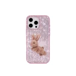JW PEI Angel Bunny Glitter Phone Case in Pink | Phone Cases | Coveti