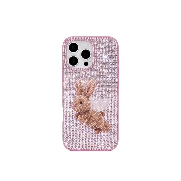 JW PEI Angel Bunny Glitter Phone Case in Pink | Phone Cases | Coveti