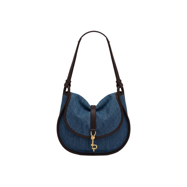 JW PEI Arla Small Hobo Bag in Dark Blue Denim | Mini Bags | Coveti