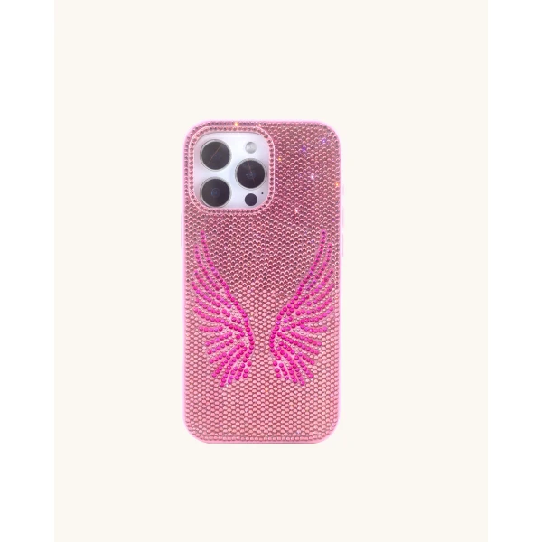 JW PEI Artificial Crystal Angel Wings Phone Case in Pink | Phone Cases | Coveti