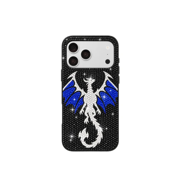 JW PEI Artificial Crystal Dragon Design Phone Case in Black | Phone Cases | Coveti