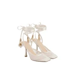 JW PEI Astrid Calla Lily Lace-Up Mesh Pumps in Beige JW PEI Astrid Calla Lily Lace-Up Mesh Pumps in Beige | Heels | Coveti