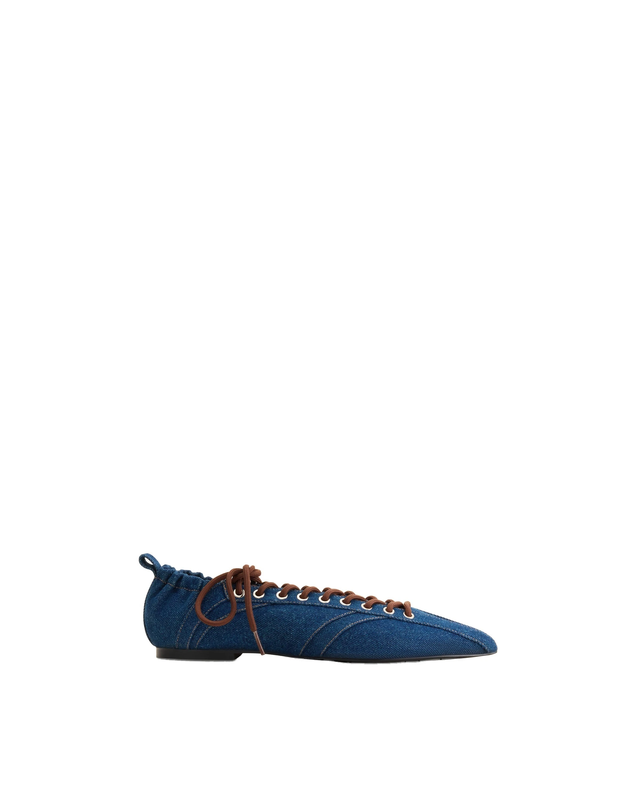 JW PEI Ava Lace-Up Flats in Denim Blue JW PEI Ava Lace-Up Flats in Denim Blue | Flats | Coveti