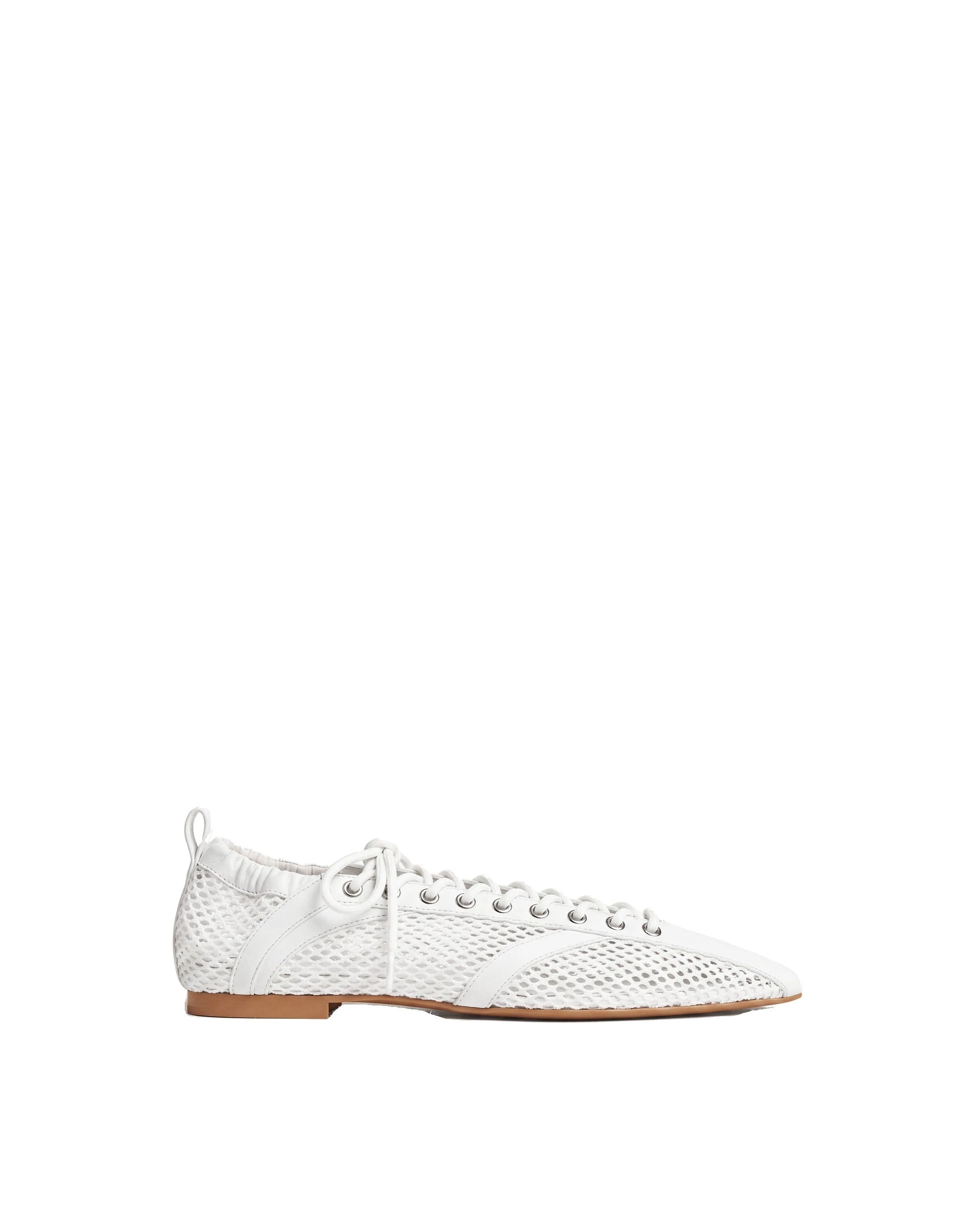 JW PEI Ava Lace-Up Mesh Flats in White JW PEI Ava Lace-Up Mesh Flats in White | Flats | Coveti