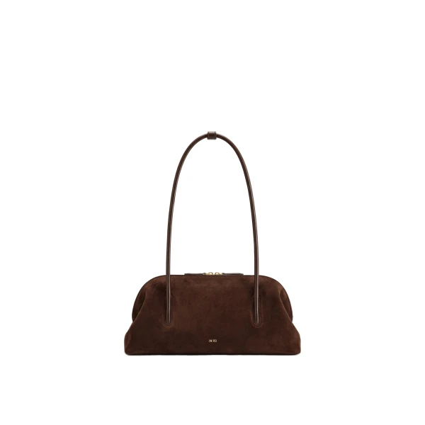 JW PEI Aveline Faux Suede Shoulder Bag in Dark Brown | Shoulder & Crossbody Bags | Coveti
