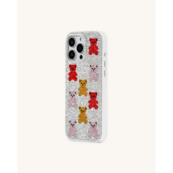 JW PEI Bear Bling Phone Case in Multicolor White | Phone Cases | Coveti