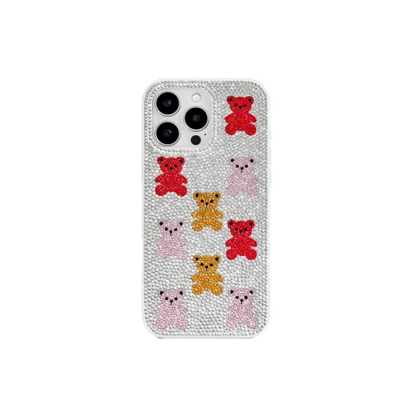 JW PEI Bear Bling Phone Case in Multicolor White | Phone Cases | Coveti