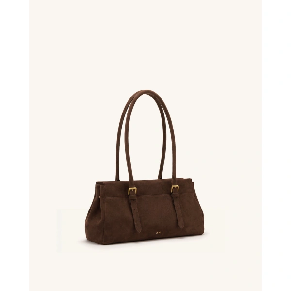 JW PEI Brielle Faux Suede Tote in Brown | Totes & Top-Handle Bags | Coveti