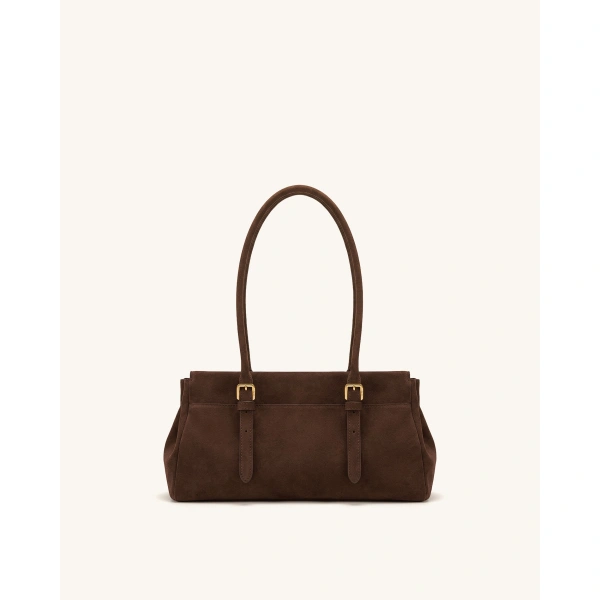 JW PEI Brielle Faux Suede Tote in Brown | Totes & Top-Handle Bags | Coveti