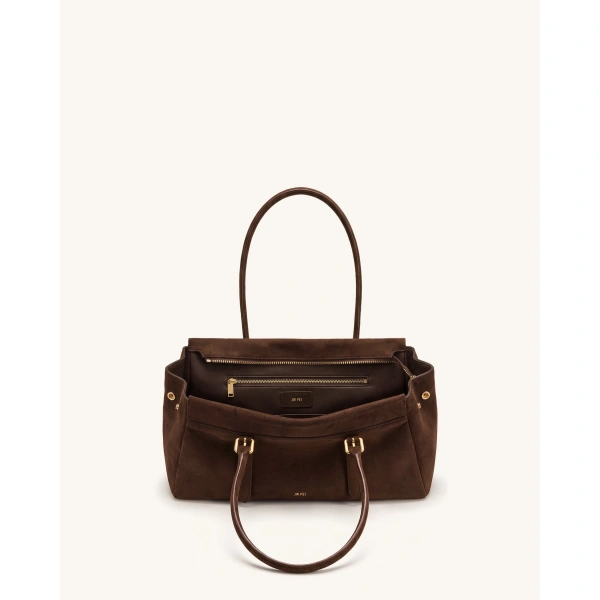 JW PEI Brielle Faux Suede Tote in Brown | Totes & Top-Handle Bags | Coveti