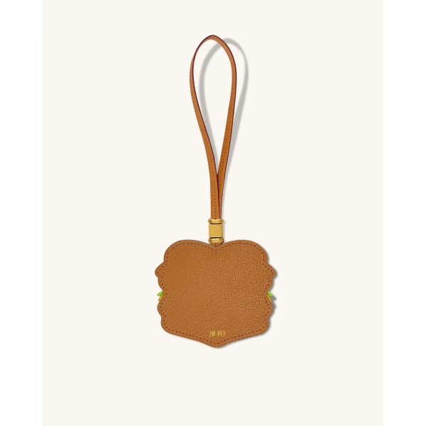 JW PEI Burger Bag Charm in Brown | Bag Charms | Coveti